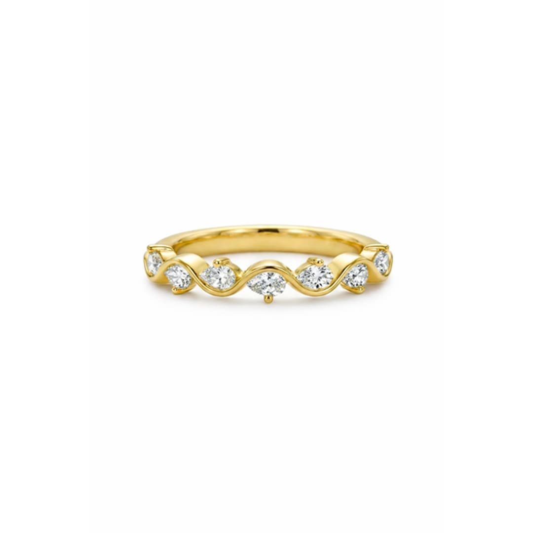 Ripple in Yellow Gold, view 1