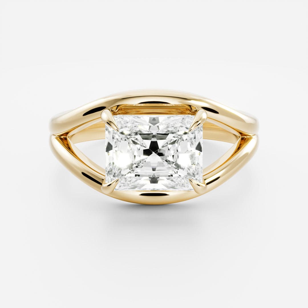 Aleasa - Split-Shank East-West Radiant Solitaire
