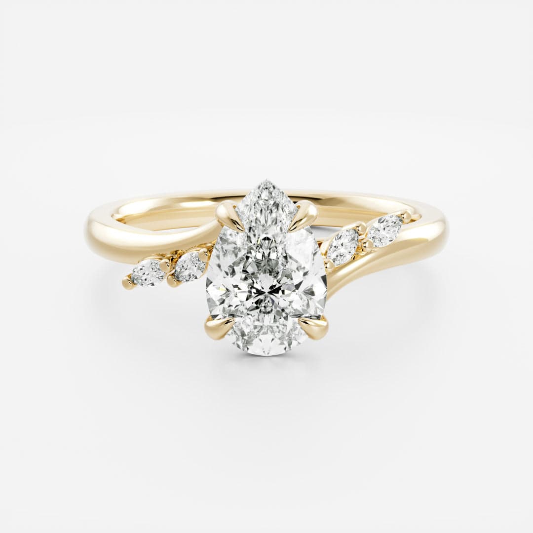 Amira - Pear with Marquise Accents
