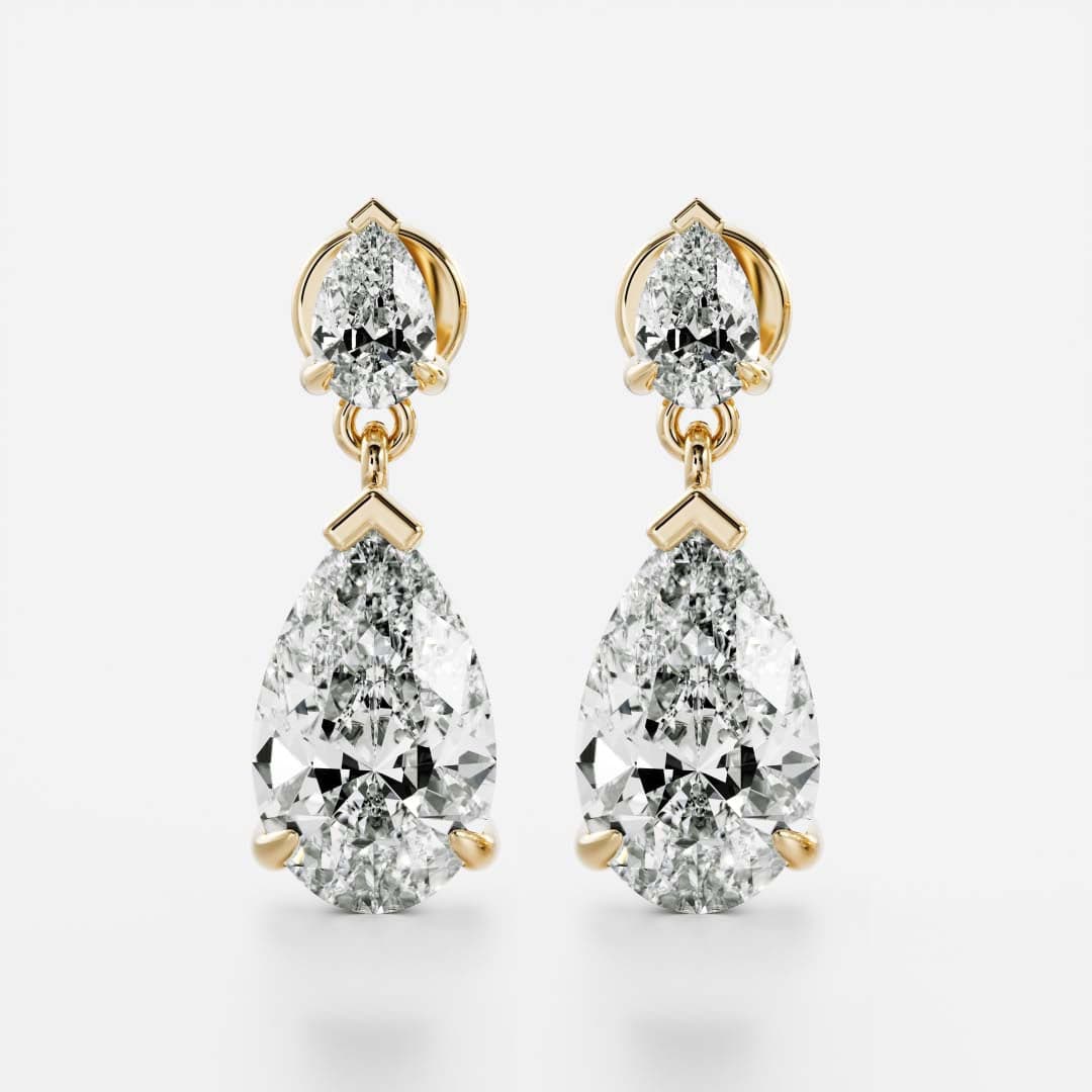 Arietta - Pear Double Drop Earrings