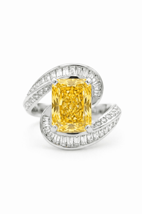 Ascent - 5 Carat Radiant Yellow Diamond Ring