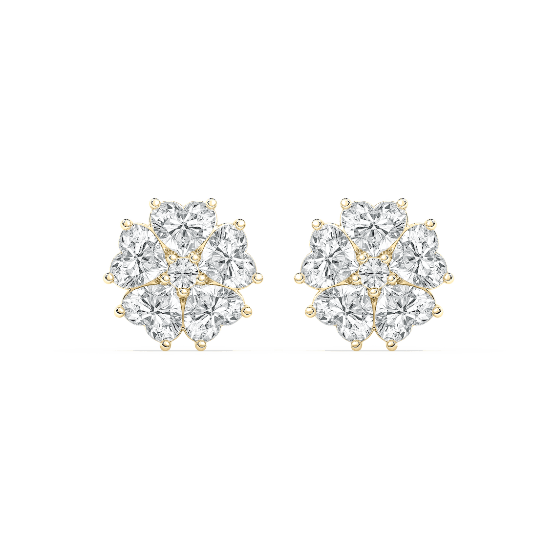Lucky Heart - Heart-Cut Studs