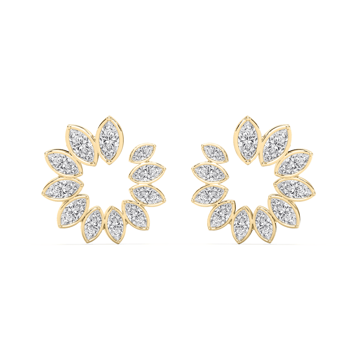 Marquise Hoop - Front-to-Back Marquise Hoops