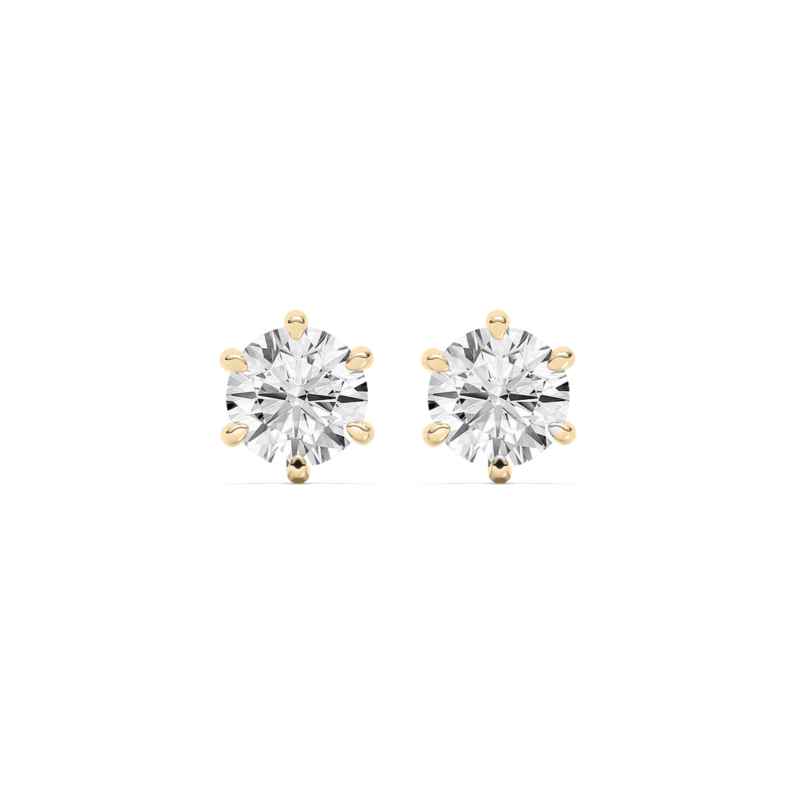 Six-Prong Studs - Classic Round Studs